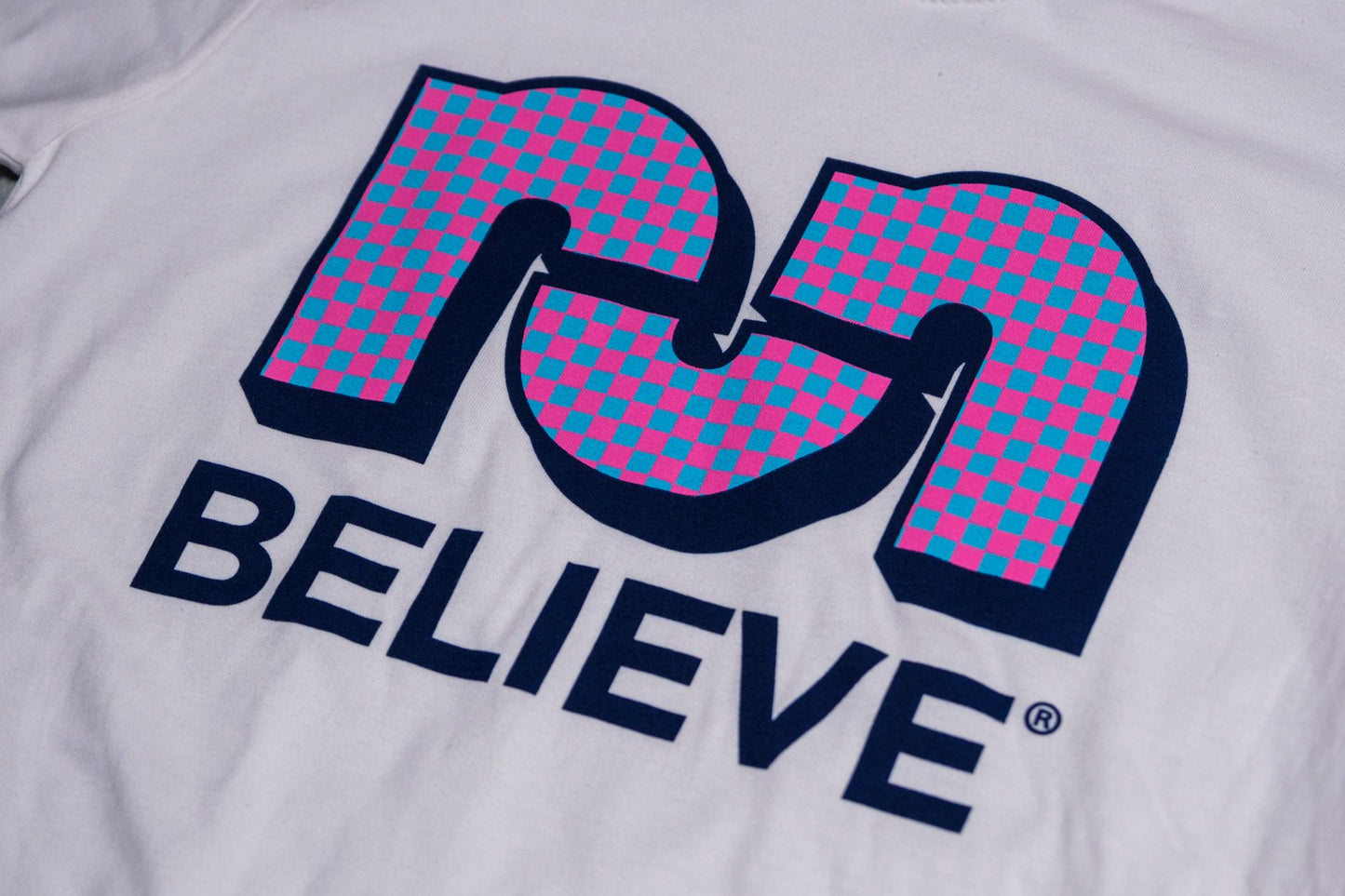 Believe Checker Board Tee