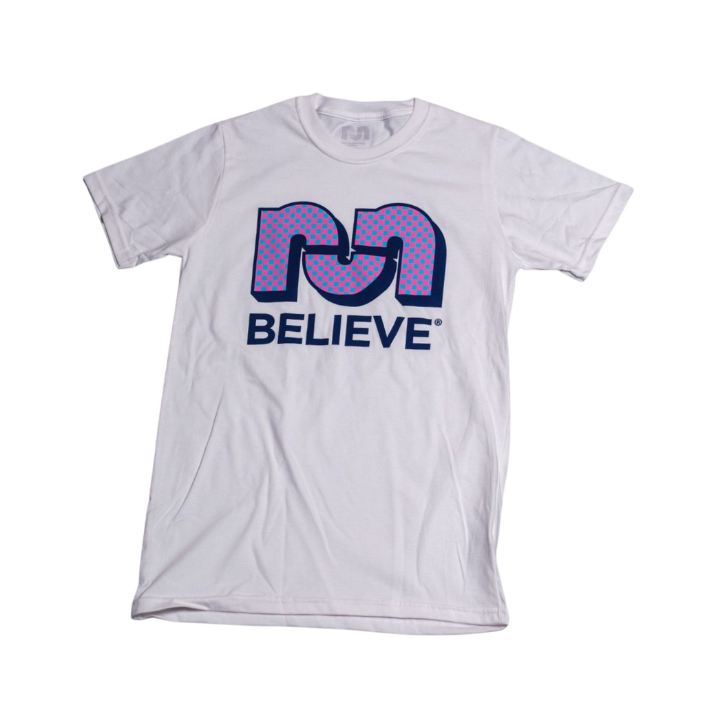 Believe Checker Board Tee