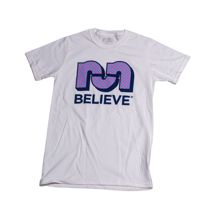 Believe Checker Board Tee