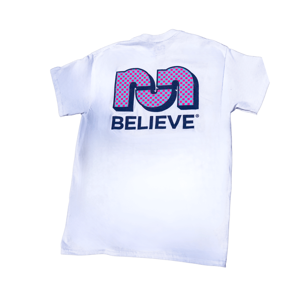 Believe Checker Board Tee